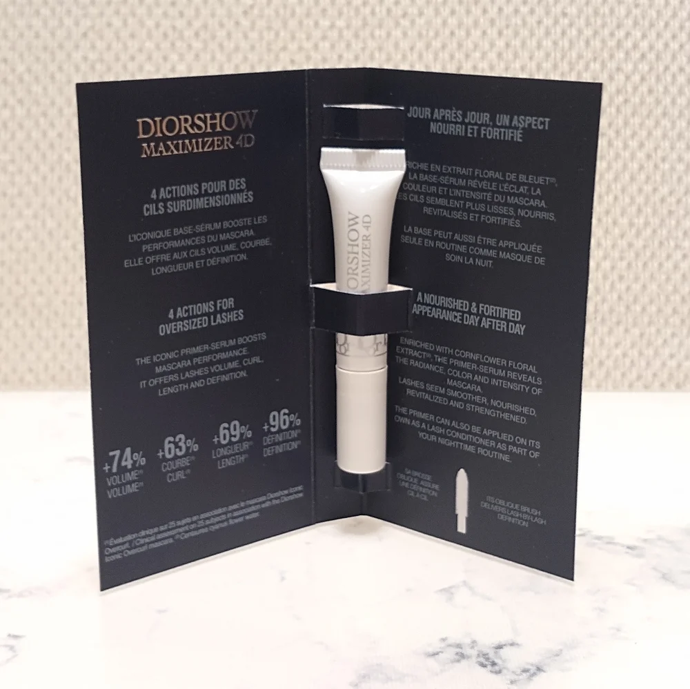 Dior Diorshow Maximizer Lash Primer Serum Mini Travel Size .03 Oz